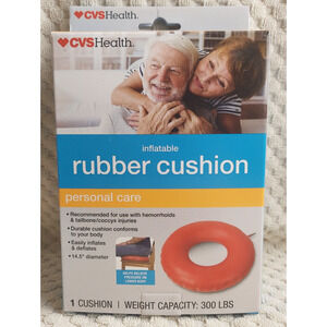 Inflatable Rubber Cushion Donut Tailbone Hemorrhoid Up to 300 LBS Weight Cap CVS